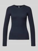 Slim fit shirt met lange mouwen van katoenmix