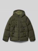 Gewatteerd jack met labelprint