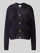 Regular fit gebreid jack met knoopsluiting