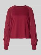 Relaxed fit shirt met lange mouwen en plooien