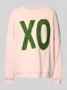 Oversized sweatshirt met pailletten, model 'XO'