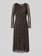 Getailleerde vrijetijdsjurk met all-over motief
