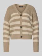 Relaxed fit gebreid jack met V-hals, model 'LEA'