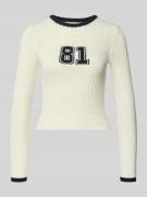 Slim fit pullover in gebreide look