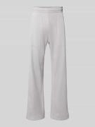 Straight fit sweatpants met structuurmotief, model 'Essentials'