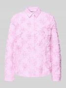 HBK luciferstrepen - gestreepte blouse met bloemenapplicaties