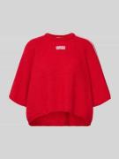 Korte gebreide pullover met ribboorden, model 'VITOW'