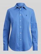 Slim fit overhemdblouse van puur katoen