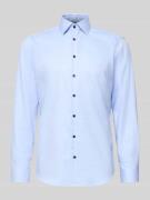 Regular fit zakelijk overhemd van katoen met kentkraag