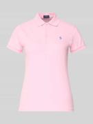 Slim fit poloshirt van katoenmix