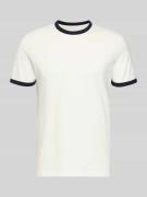 Slim fit T-shirt met ronde hals