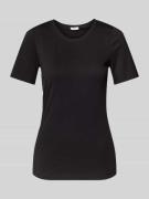 Slim fit T-shirt van puur katoen i interlock-jersey-kwaliteit