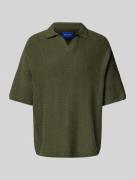 Relaxed fit poloshirt met ajourpatroon, model 'PAROS'