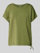 Sweatshirt met geribde ronde hals, model 'BANU'