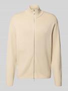 Relaxed fit gebreid jack van viscosemix, model 'TELLER'