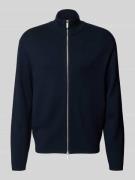 Relaxed fit gebreid jack van viscosemix, model 'TELLER'