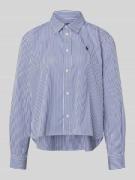 Slim fit overhemdblouse van puur katoen