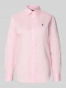 Slim fit overhemdblouse van puur katoen