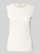 Tricottop met ronde hals