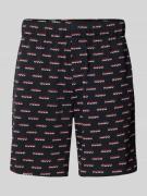 Korte broek van puur katoen met all-over logoprint