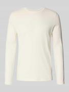 Shirt met lange mouwen en geribde ronde hals