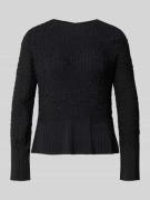 Regular fit blouse met lange mouwen in kreuklook, model 'BOPPAR'