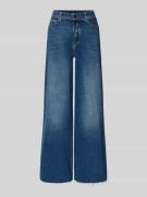 Wide fit jeans met tailleband