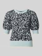 Regular fit pullover met korte mouwen en alpaca, model 'Kaston'