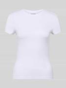 Slim fit T-shirt met ronde hals