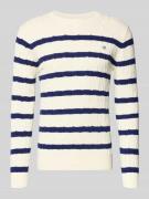 Slim fit pullover in gebreide look