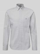 Slim fit vrijetijdsoverhemd met logostitching