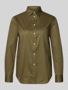 Slim fit overhemdblouse van puur katoen