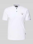Regular fit poloshirt met labelstitching, model 'elbas'