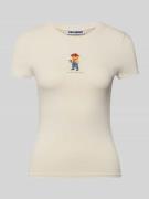 Slim fit T-shirt met logoprint, model 'Sweet'