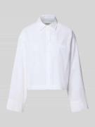 Oversized overhemdblouse van puur biologisch katoen, model 'Astha'