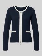 Slim fit jack met viscose in gebreide look