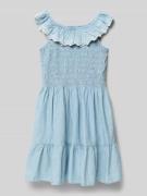 Uitlopende jeansjurk van puur katoen