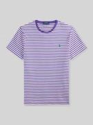 Slim fit T-shirt van puur katoen