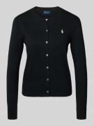 Regular fit gebreid jack van katoenmix