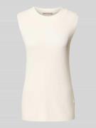 Tricottop met ronde hals