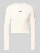 Slim fit gebreide pullover van puur katoen