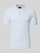 Regular fit poloshirt met structuurmotief
