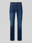 Straight fit jeans van katoenmix