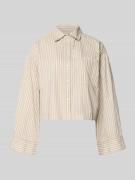 Oversized overhemdblouse van puur biologisch katoen, model 'Astha'