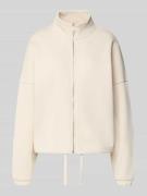 Sweatjack met opstaande kraag en ritssluiting