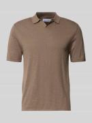 Slim fit poloshirt in gebreide look, model 'Kane'