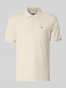 Straight fit poloshirt met labelstitching