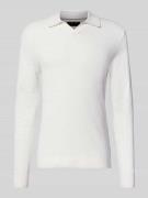 Regular fit poloshirt in gebreide look, model 'Riley'