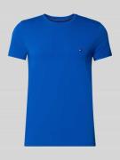 Slim fit T-shirt van katoenmix
