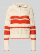 Cardigan met platte kraag en ritssluiting